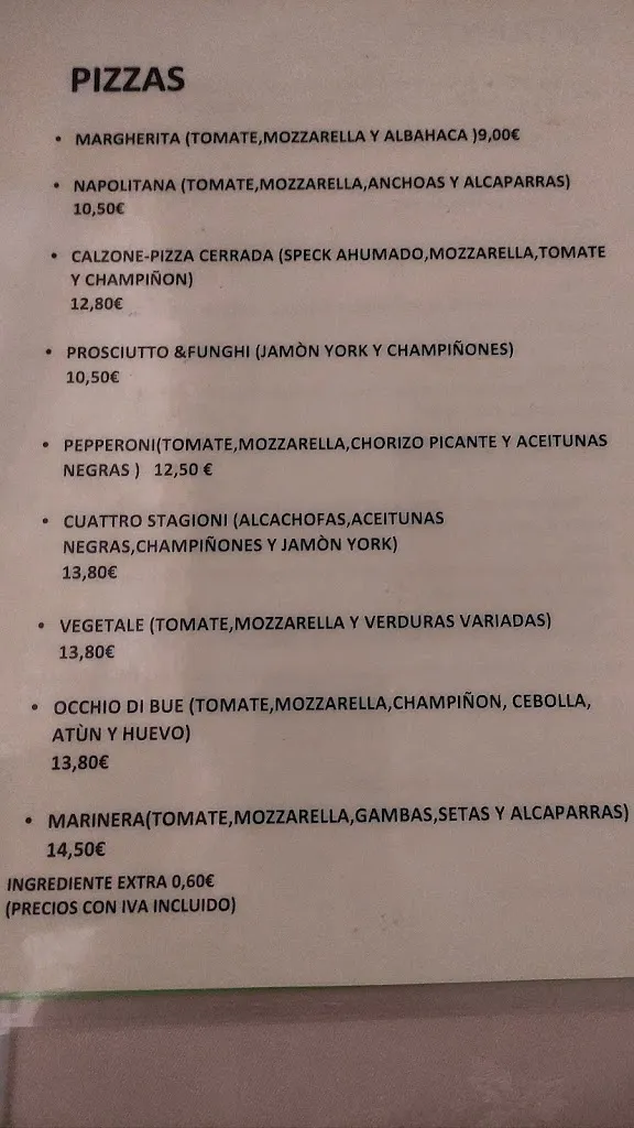 Menu_Piccola Trattoria, Madrid_La Torrecilla_image_3