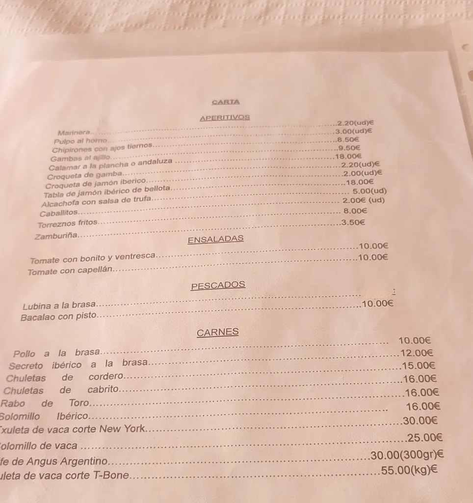 Menu_Restaurante La Puerta Grande / Junto Balneario de Leana_Fortuna_image_1