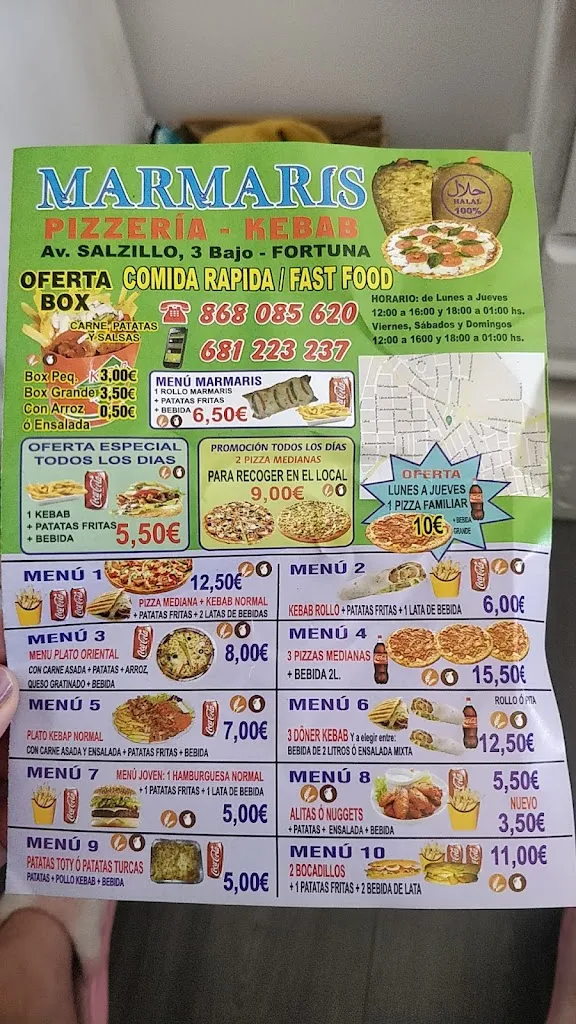 Menu_MARMARIS Pizzeria-Kebab_Fortuna_image_4