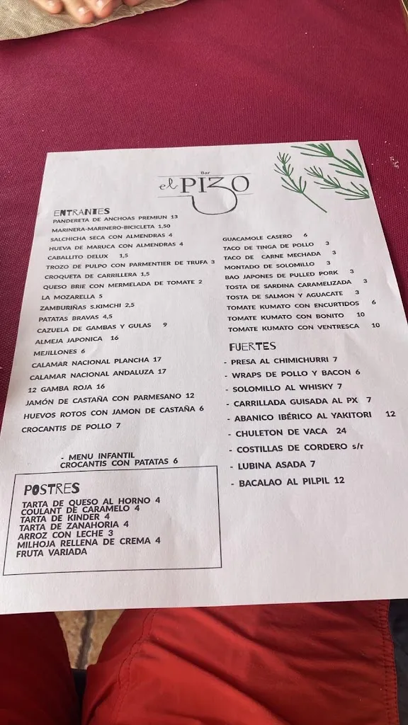 Menu_Bar Restaurante el Pizo Librilla_Librilla_image_2
