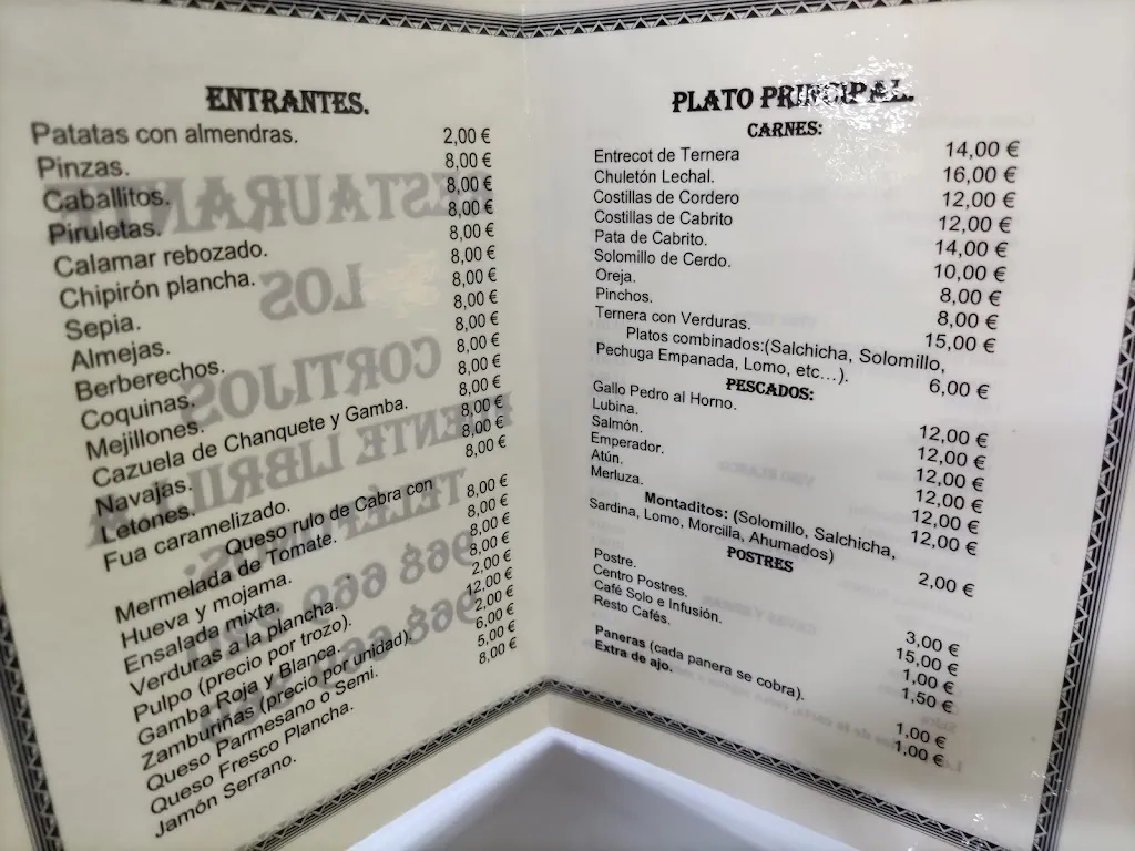 Menu_Bar los Cortijos_Librilla_image_1