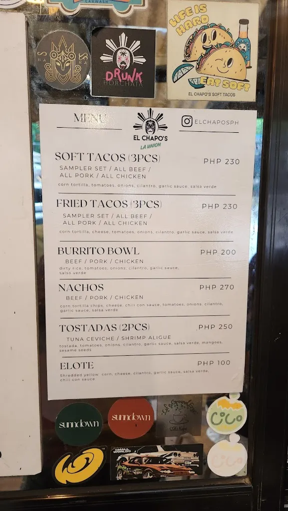 Menu_El Chapo's La Union_La Unión_image_3