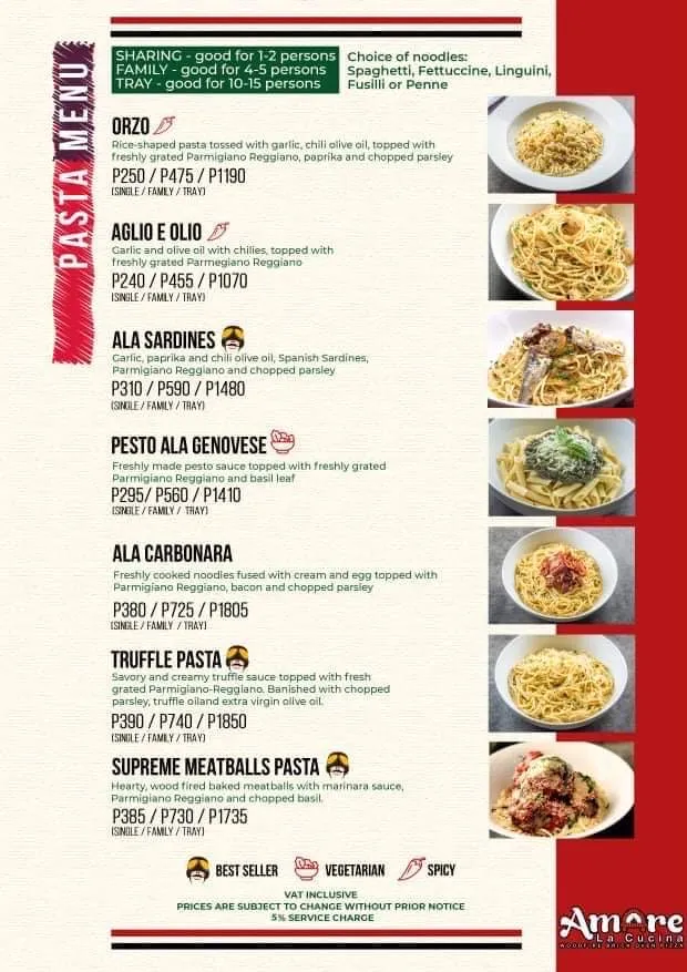 Menu_Amare La Cucina La Union_La Unión_image_1