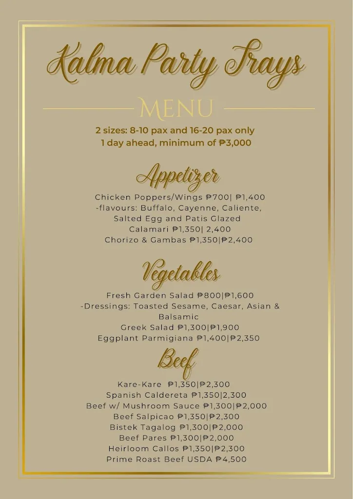 Menu_KALMA By The Beach La Union Restaurant Beach Bar & Cafe_La Unión_image_4