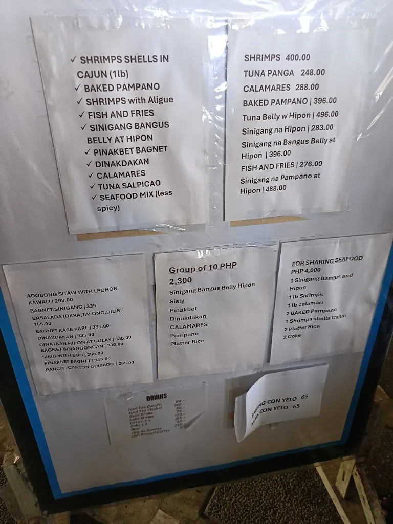 Menu_Patio del Sol Seafood Restaurant_La Unión_image_2