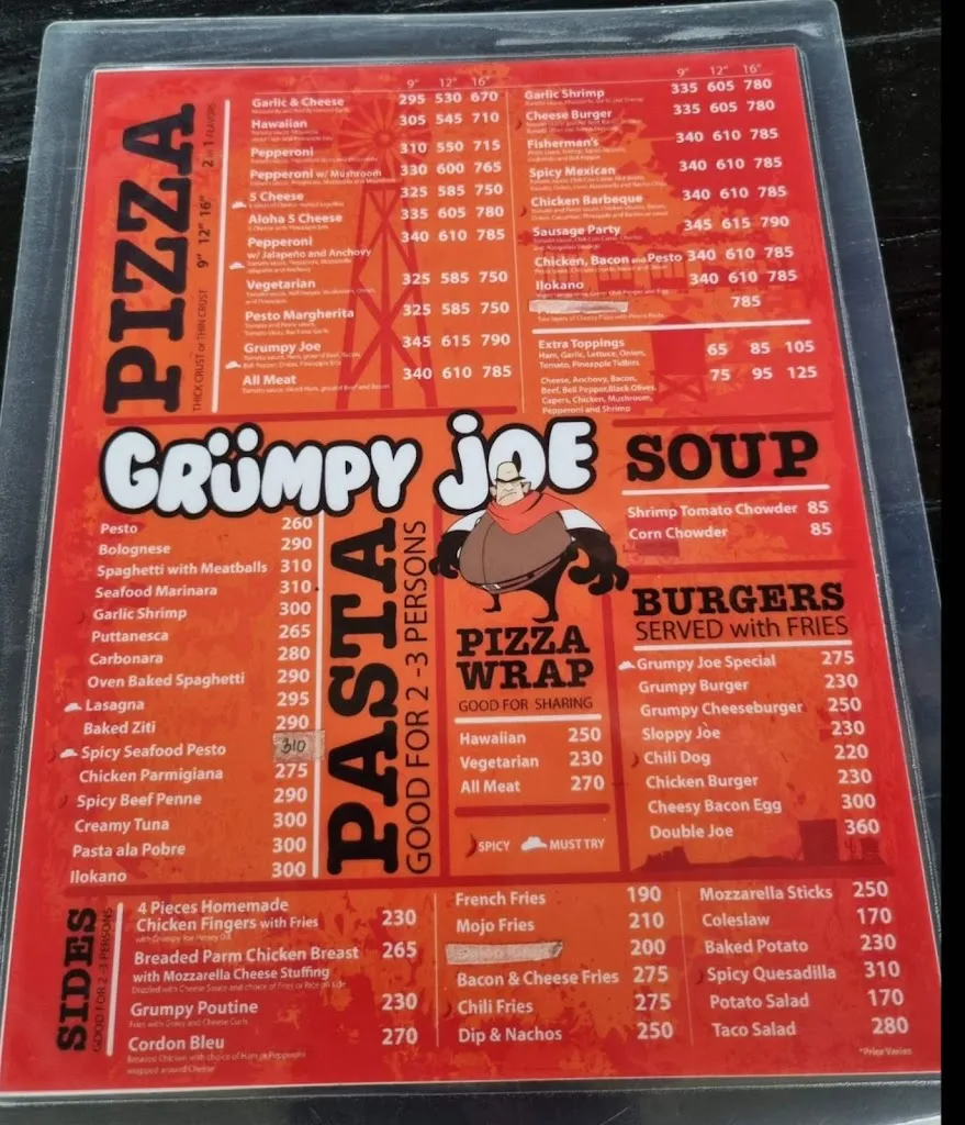 Menu_Grumpy Joe La Union_La Unión_image_1
