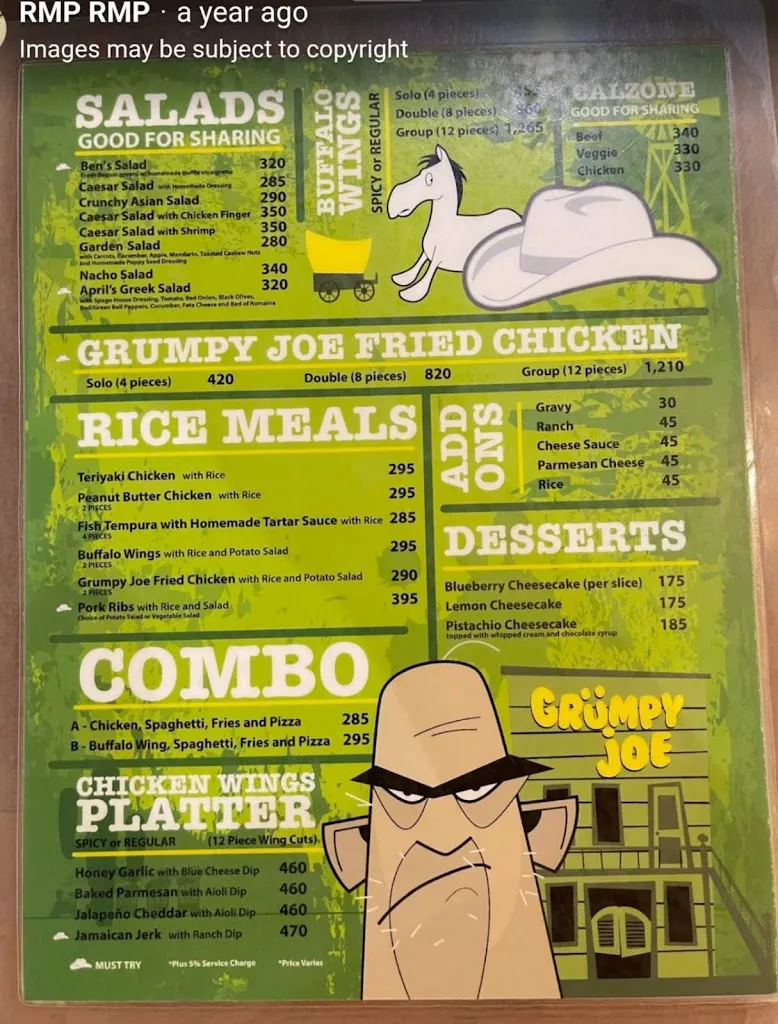 Menu_Grumpy Joe La Union_La Unión_image_4