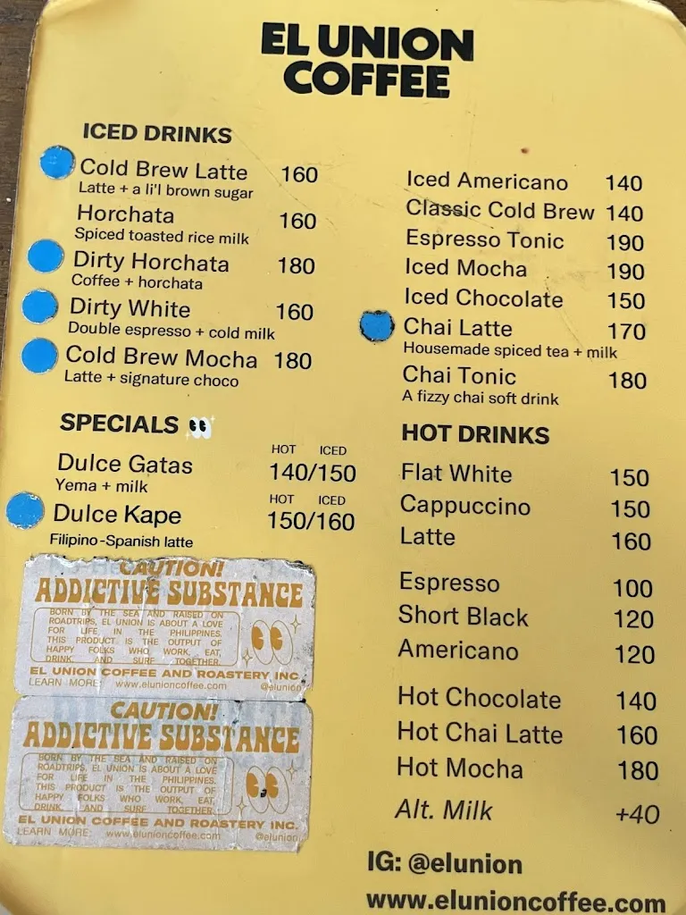 Menu_El Union Coffee_La Unión_image_3
