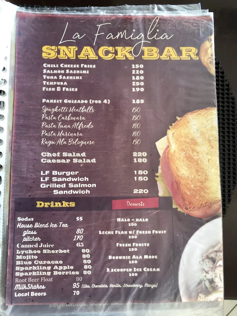 Menu_La Famiglia Plaza - Buffet, Ala Carte, Live Music - La Union_La Unión_image_1