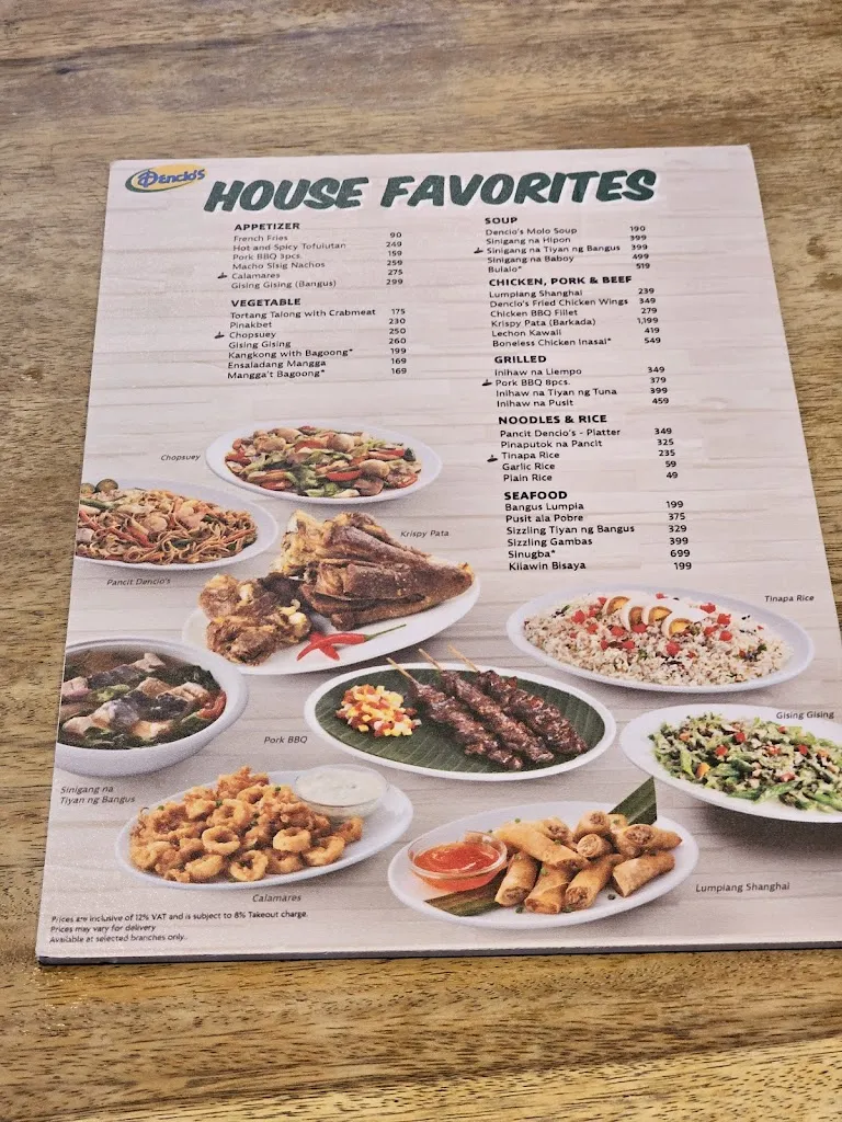 Menu_Dencio’s Bar & Grill Restaurant La Union Branch_La Unión_image_2