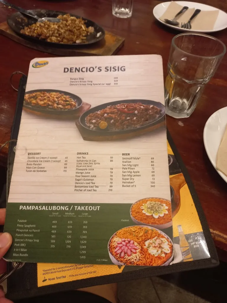 Menu_Dencio’s Bar & Grill Restaurant La Union Branch_La Unión_image_3