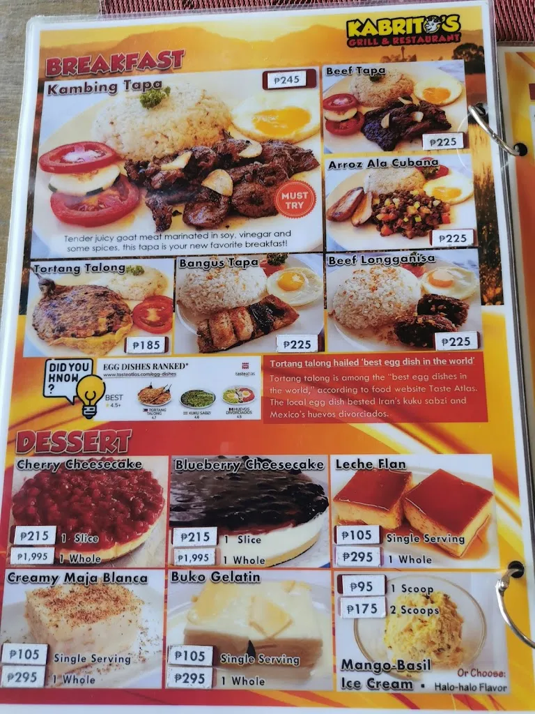 Menu_Kabrito's Grill and Restaurant - San Juan La Union Branch_La Unión_image_4