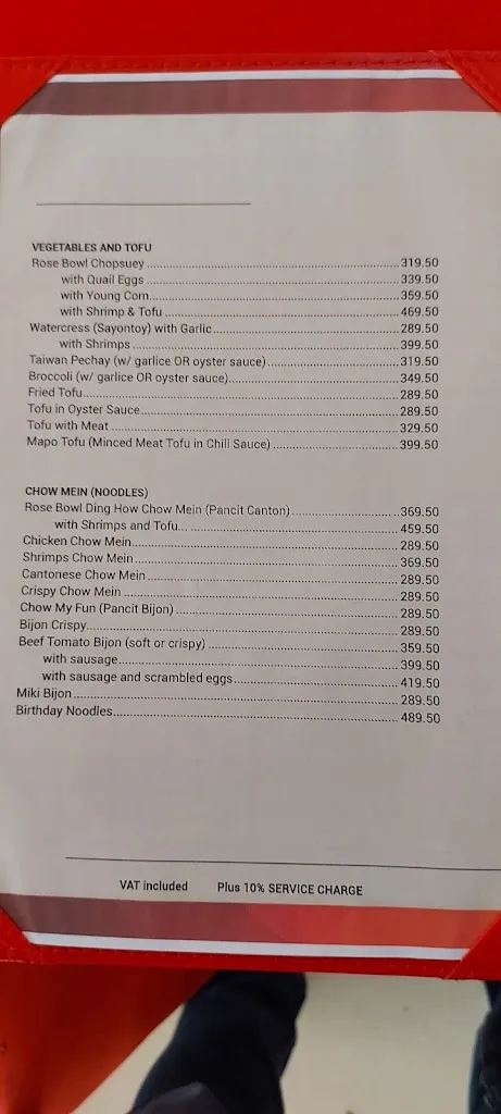 Menu_Rose Bowl Steakhouse and Restaurant - Bauang, La Union Branch_La Unión_immagine_3