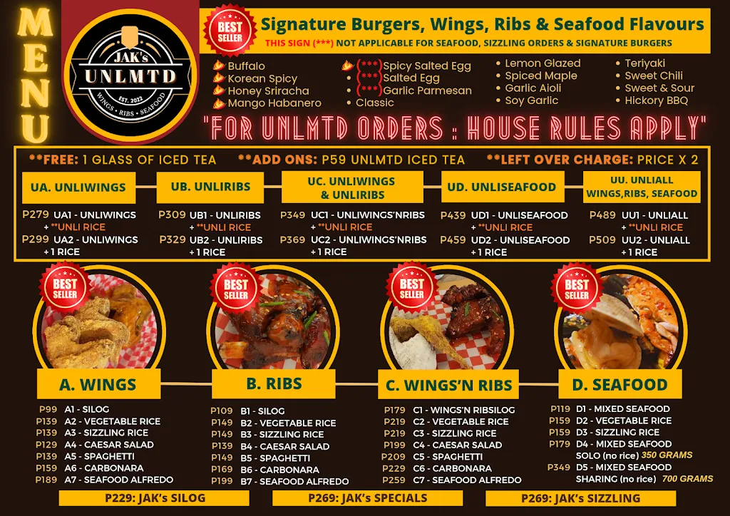 Menu_JAK's FOOD HOUSE LA UNION _La Unión_image_1