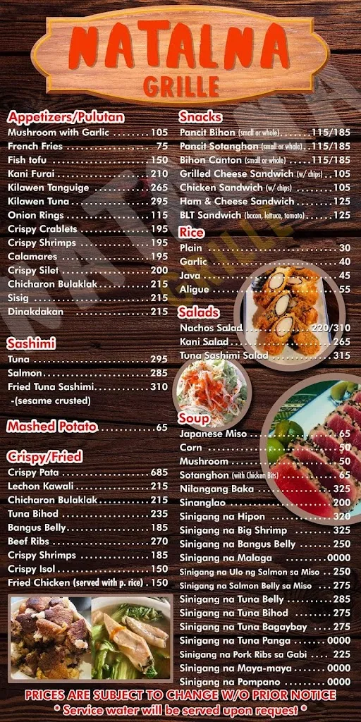 Menu_NATALNA GRILLE_La Unión_image_1