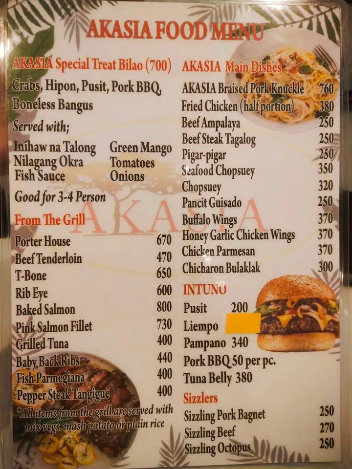 Menu_Akasia Restaurant La Union_La Unión_image_2