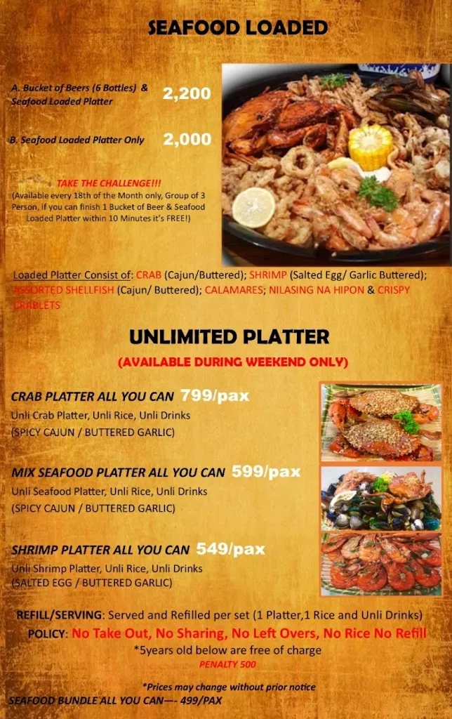 Menu_Bebang's Binalkot and Seafood Grill Restaurant_La Unión_image_1