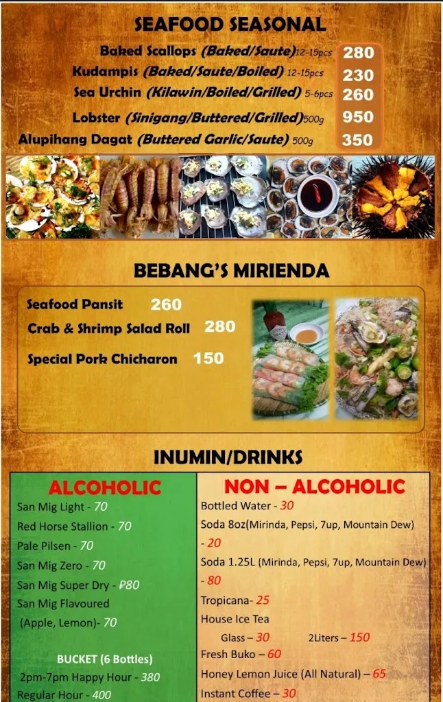Menu_Bebang's Binalkot and Seafood Grill Restaurant_La Unión_image_3