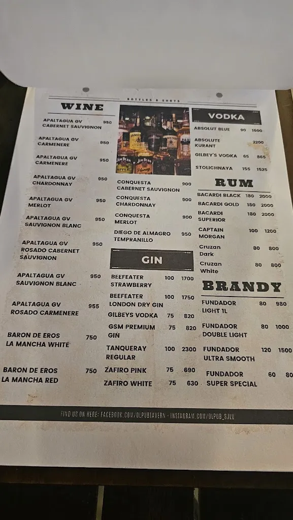 Menu_Ol' Pub La Union_La Unión_image_2