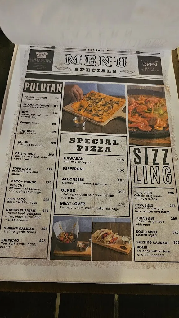 Menu_Ol' Pub La Union_La Unión_image_3