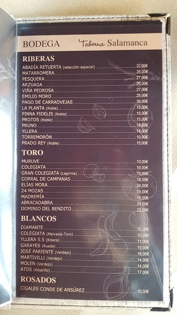 Menu_Taberna Salamanca torres de cotillas_Las Torres de Cotillas_immagine_1