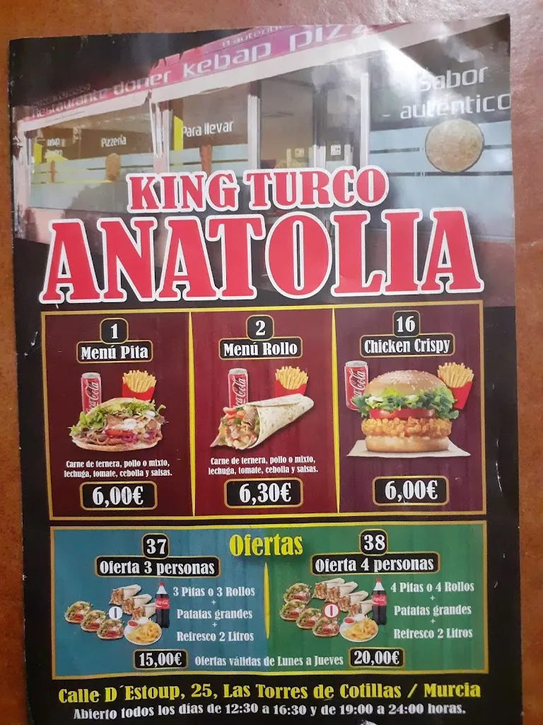 Menu_Anatolia kebab los torres del cotillas_Las Torres de Cotillas_immagine_3