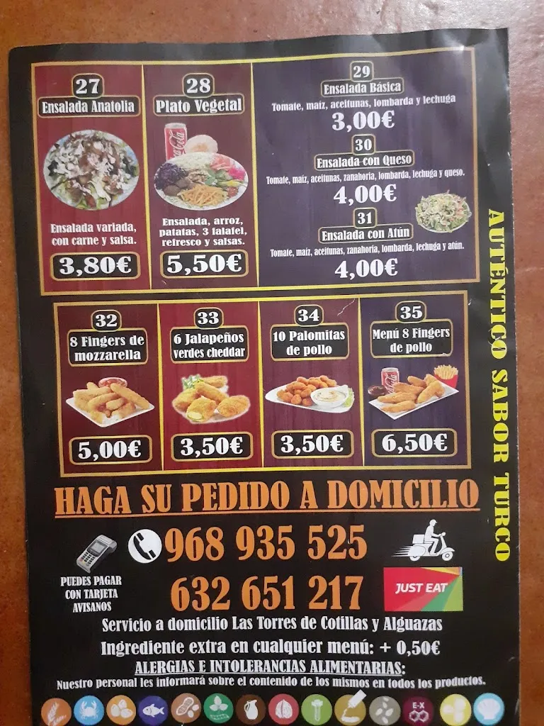 Menu_Anatolia kebab los torres del cotillas_Las Torres de Cotillas_immagine_4