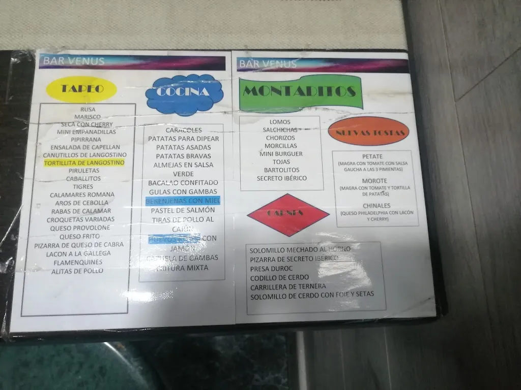 Menu_Bar Venus_Cieza_image_1