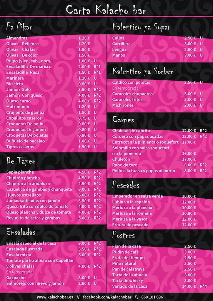 Menu_kalacho Bar_Cieza_image_1