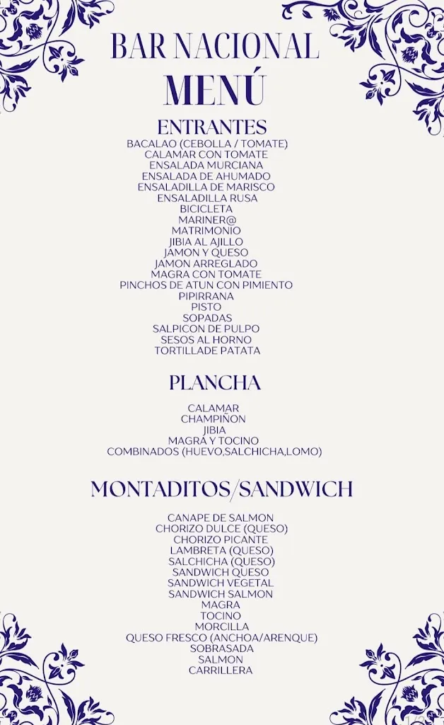 Menu_Bar Nacional_Cieza_image_1