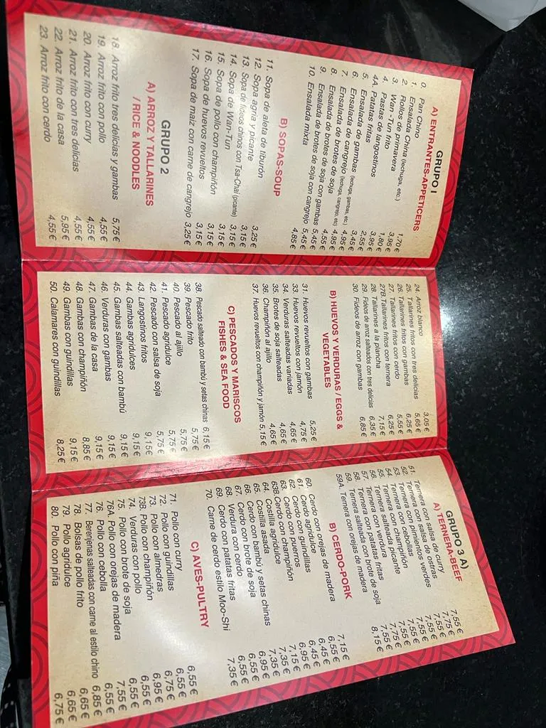 Menu_Restaurante gran muralla cieza_Cieza_immagine_1