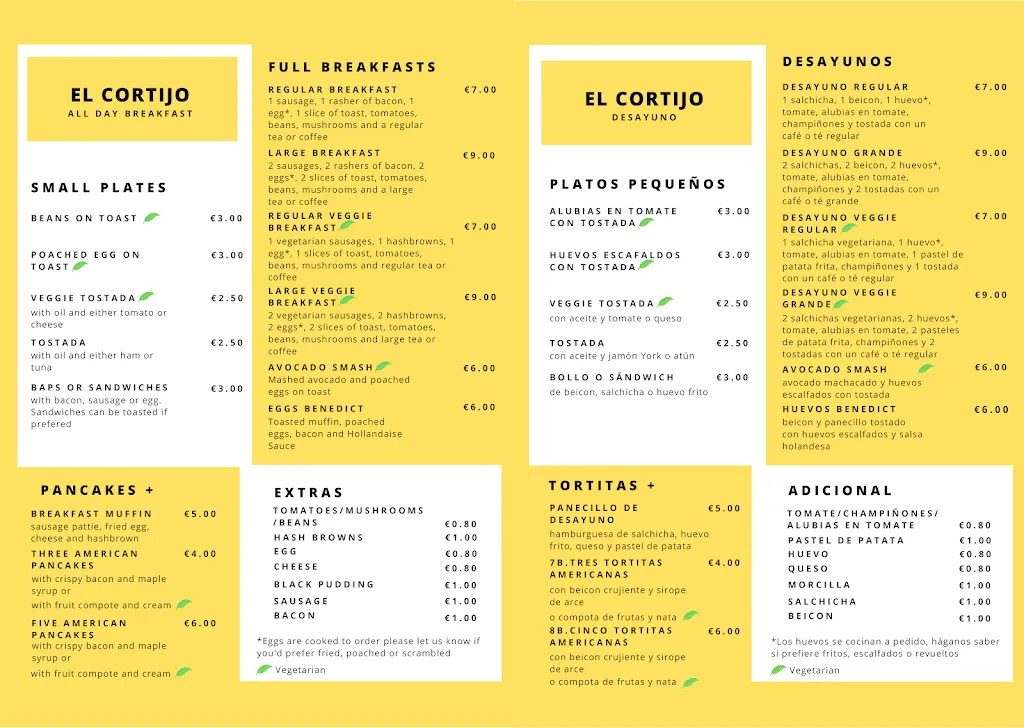 Menü_El Cortijo Paredón_Pinós el/Pinoso_Bild_1