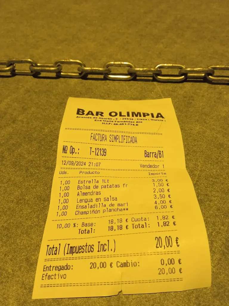 Jerónimo José Carrillo Valenzuela_Cafe Bar Olimpia_Cieza_review