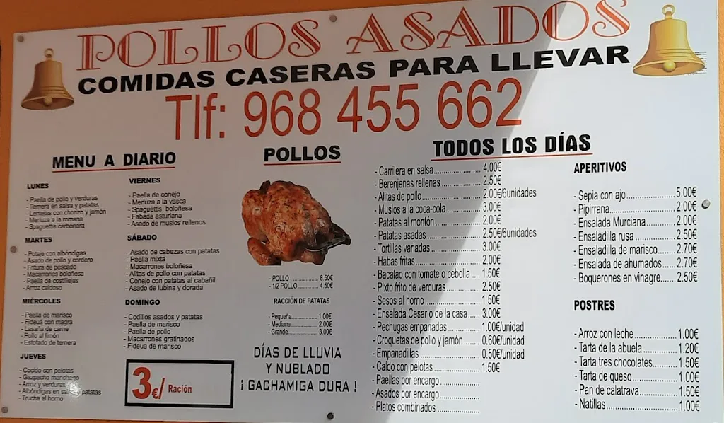 Menu_Asador de Pollos La Campana_Cieza_image_1