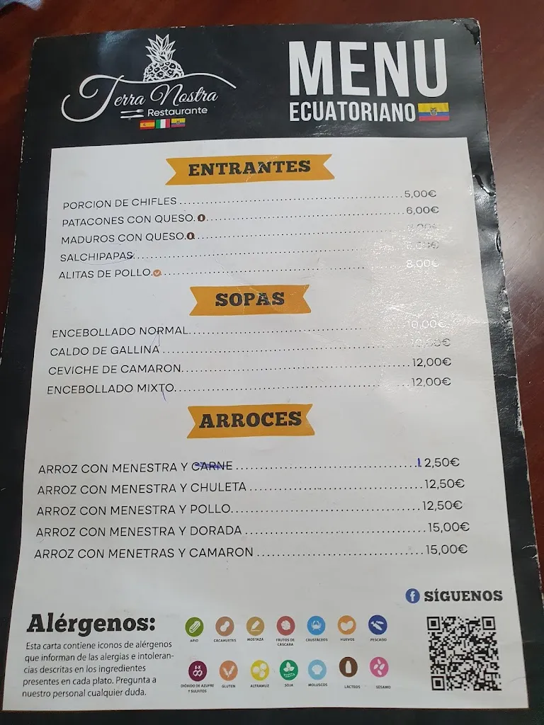 Menu_Restaurante Terra Nostra_Lo Pagán_immagine_1