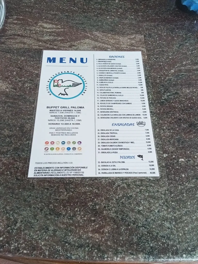 Menu_Restaurante Buffet Grill Paloma_Lo Pagán_image_4