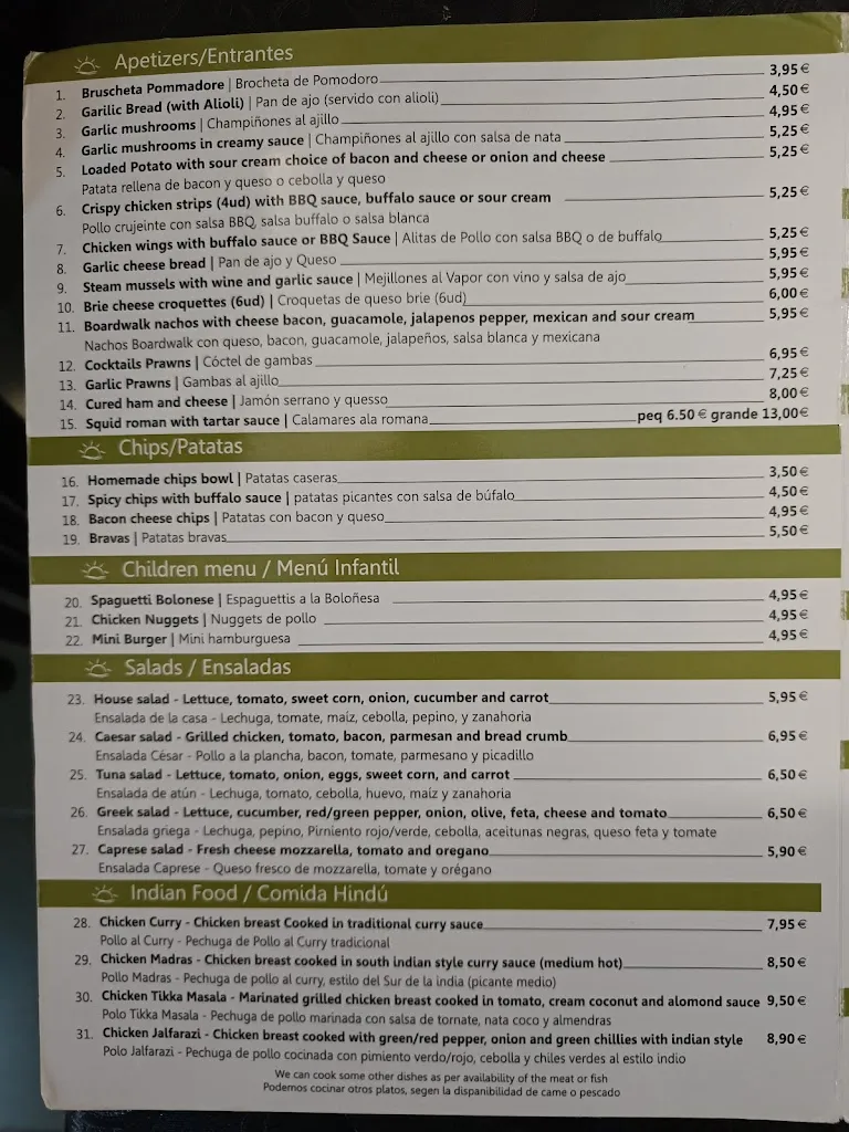 Menu_Boardwalk Bar&Dining_Lo Pagán_image_1