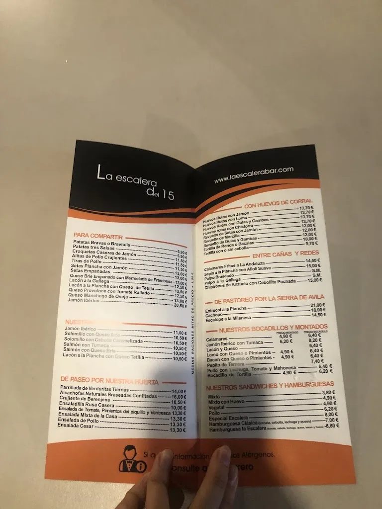 Menu_Restaurante La Escalera del 15_Los Martínez_immagine_1