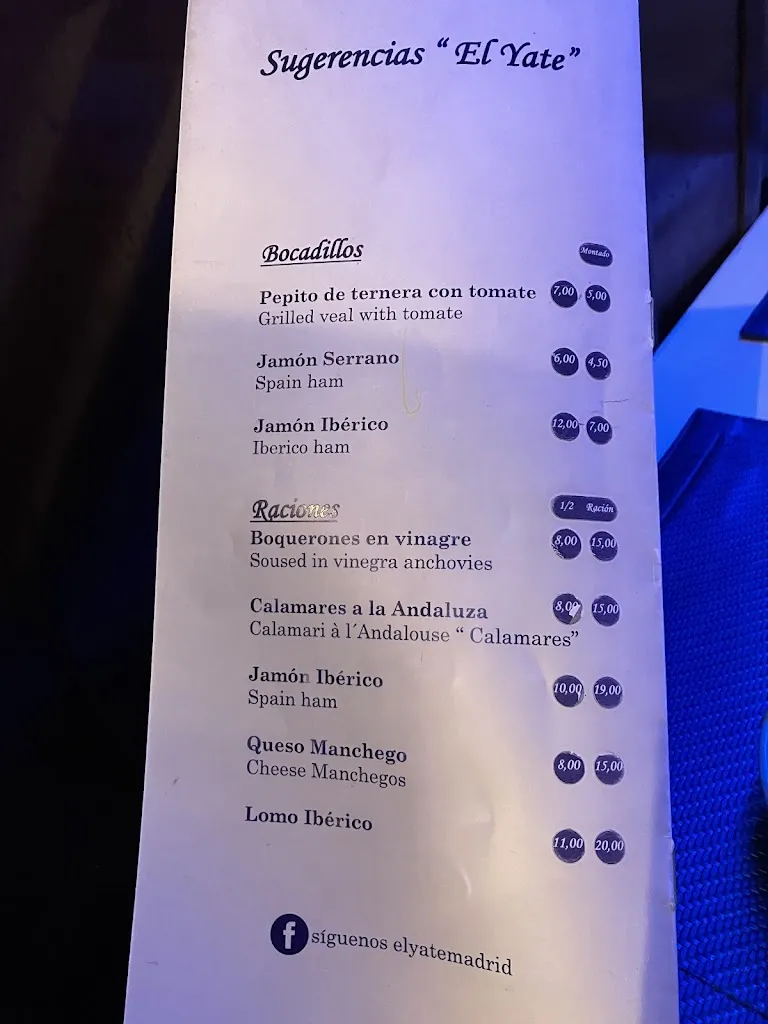 Menu_Restaurante El Yate_Los Martínez_image_4