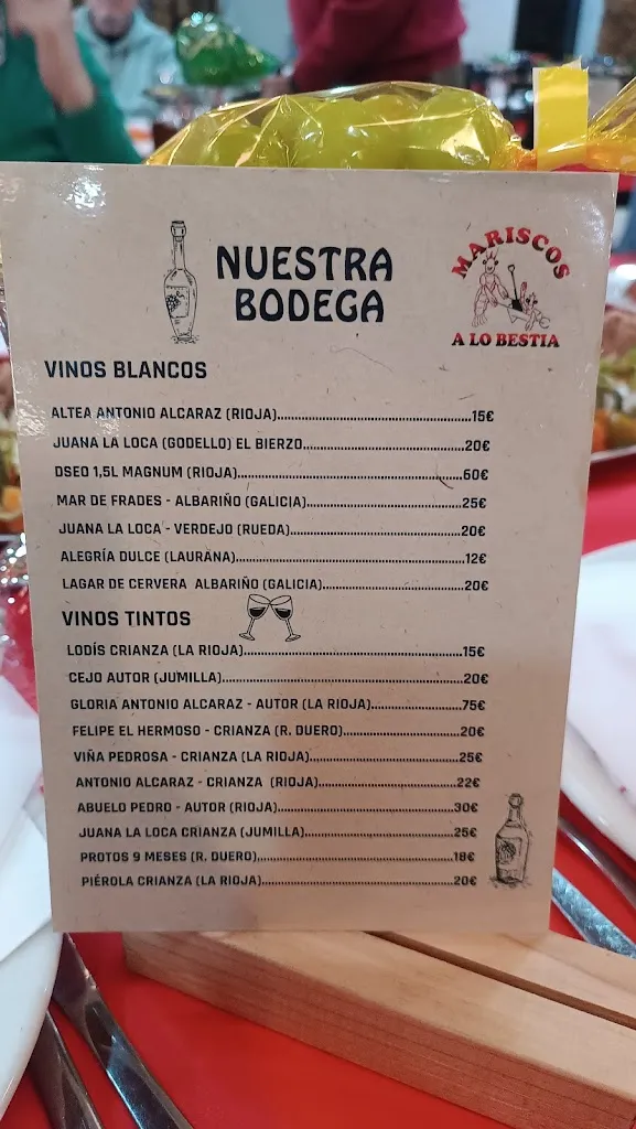 Menu_Mariscos a lo Bestia - Lorca | La Peña Restaurante_Lorca_image_1