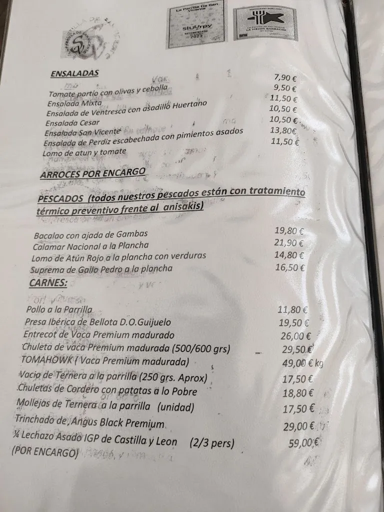 Menu_Mesón La Parrilla de San Vicente_Lorca_image_2