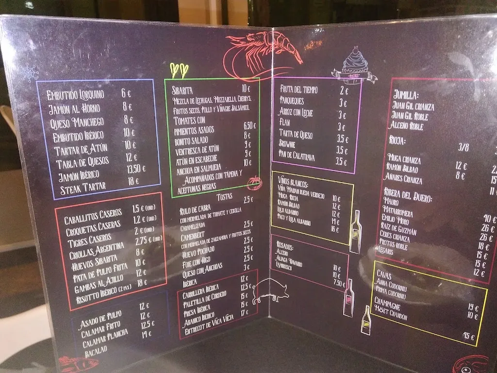 Menu_Bar restaurante El Sibarita_Lorca_immagine_4