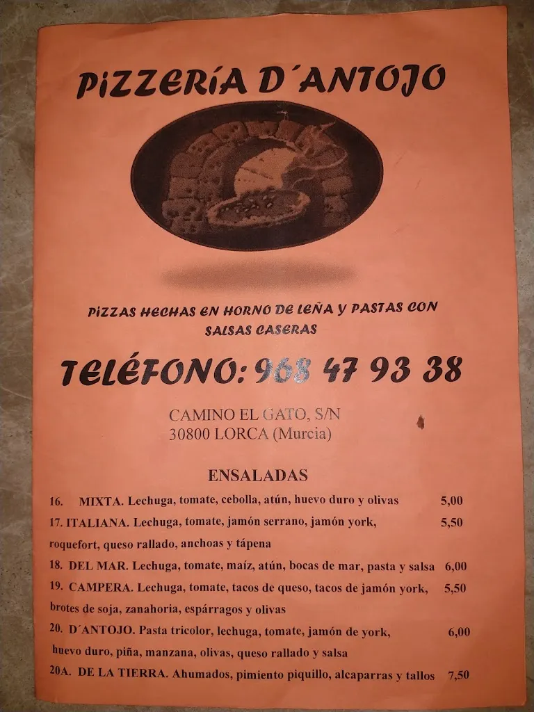 Menu_Pizzeria D’Antojo_Lorca_image_3