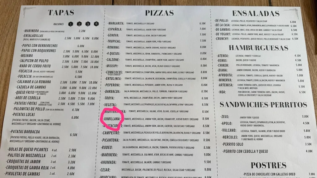 Menu_Pizzeria Millenium_Jumilla_image_2