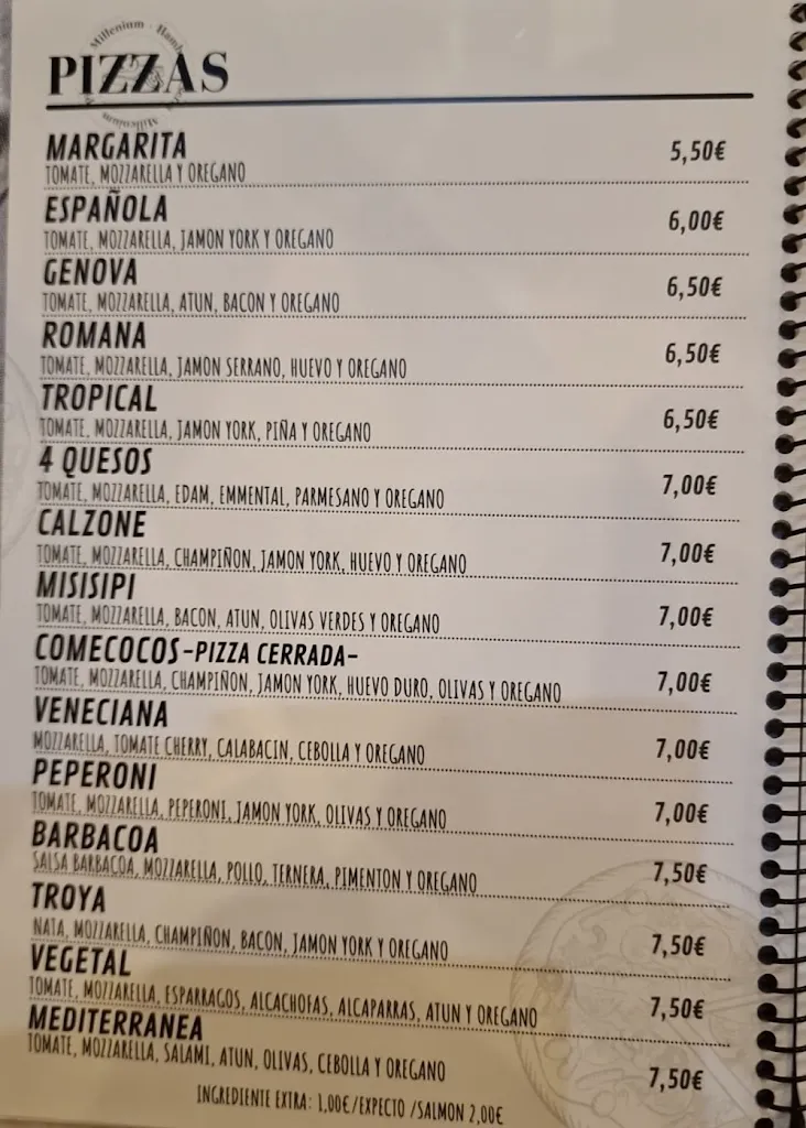 Menu_Pizzeria Millenium_Jumilla_image_4