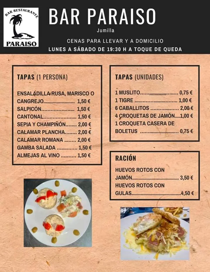 Menu_Bar Paraíso Jumilla_Jumilla_image_2