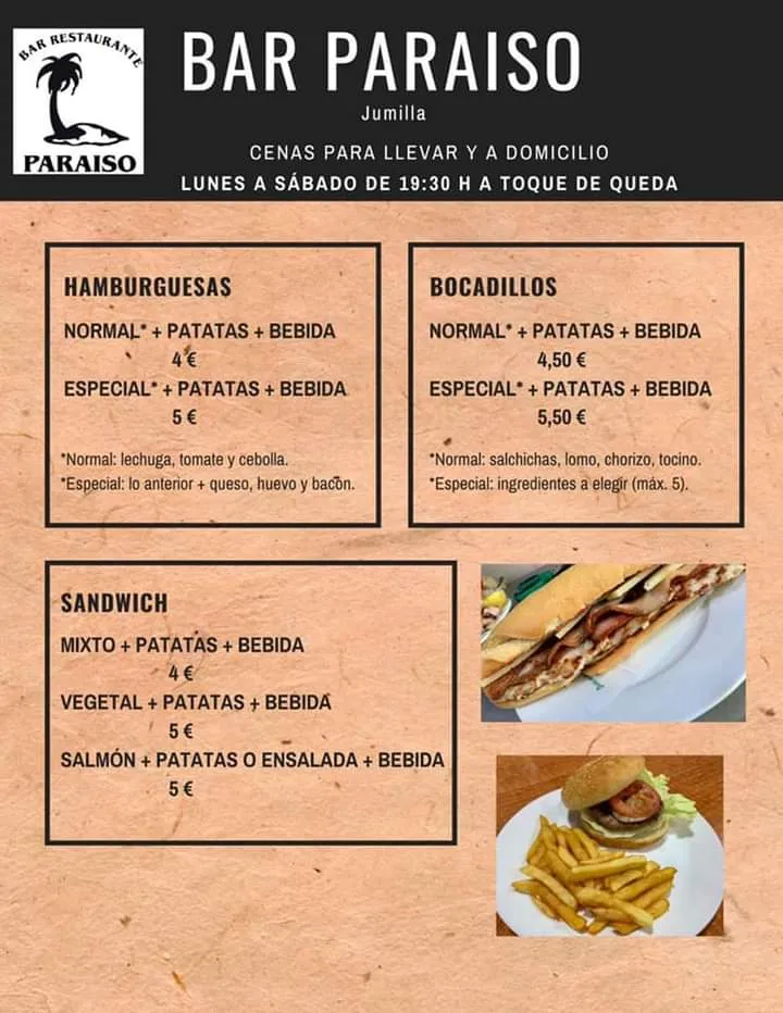 Menu_Bar Paraíso Jumilla_Jumilla_image_3