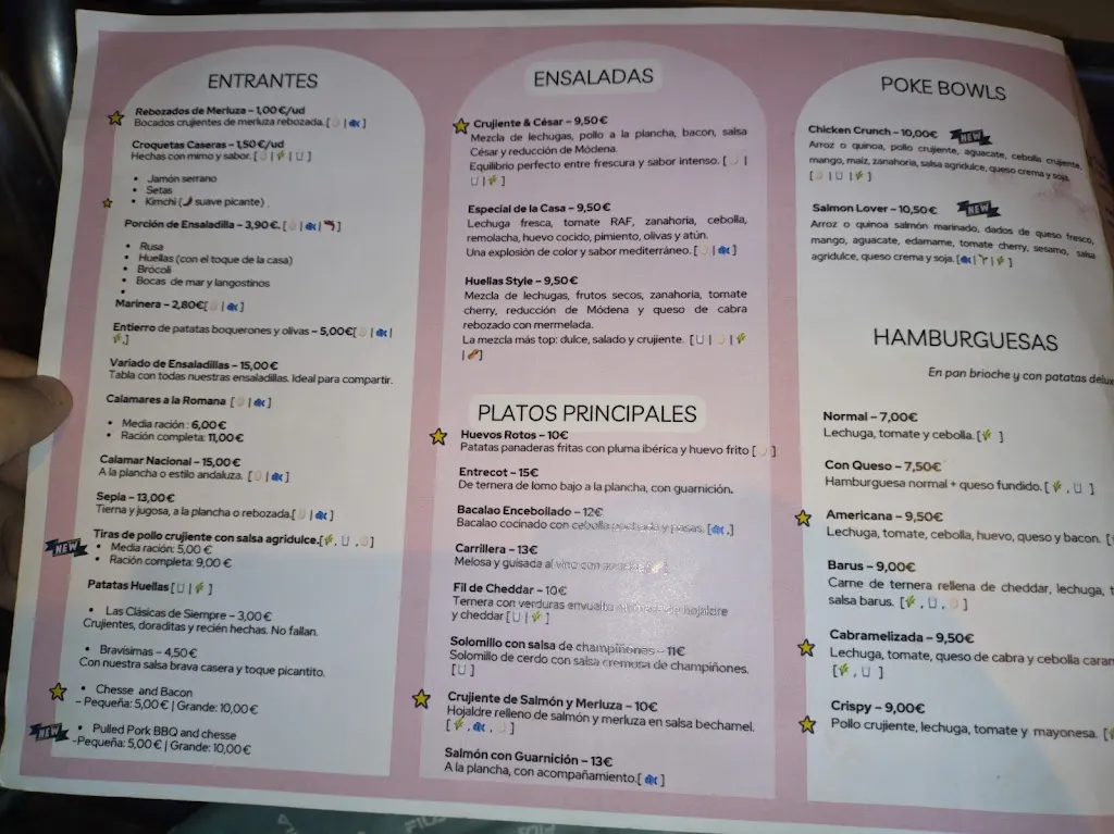 Menu_Bar restaurante HUELLAS_Redován_immagine_1