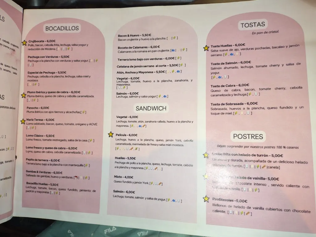 Menu_Bar restaurante HUELLAS_Redován_immagine_2