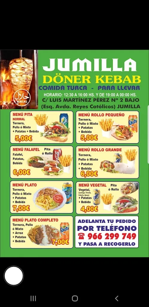Menu_Jumilla Doner Kebab_Jumilla_image_2